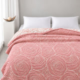 Couverture en coton Lure Whisper Rose