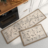 Lush Floral Striped Kitchen Mat