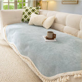 Luxury Chenille Woven Texture Tassel Sofa Cover
