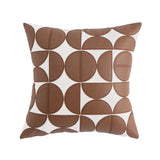 Luxury Embroidered Faux Leather Sofa Cushion Cover