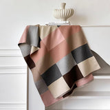 Luxury Geometric Pattern Knitted Shawl