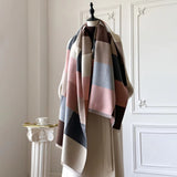 Luxury Geometric Pattern Knitted Shawl