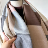 Luxury Geometric Pattern Knitted Shawl