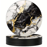Luxury Marble Effect Drink Coasters | 5pcs Set