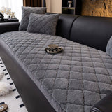 Luxury Plush Diamond Stitched Sofa Cover