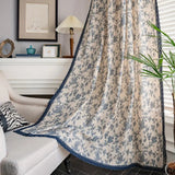 Maribelle Floral Lace-Trimmed Curtain