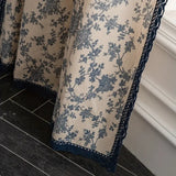 Maribelle Floral Lace-Trimmed Curtain