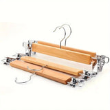 Maxwell Premium Wood Pants Hangers with Clips