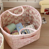 Miscellaneous Floral Quilted Storage Basket