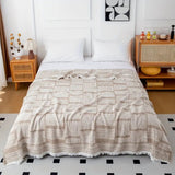 Mixed Tone Geometric Cotton Blanket