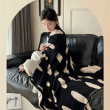 Modern Polka Dot Fleece Blanket