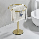 Modern Round Free-Standing Hand Towel Holder Rack