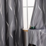Modern Wave Pattern Blackout Curtain
