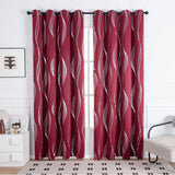Modern Wave Pattern Blackout Curtain