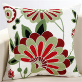 Fleur Classic Embroidery Square Sofa Cushion Cover