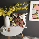 Fleur Classic Embroidery Square Sofa Cushion Cover