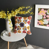 Fleur Classic Embroidery Square Sofa Cushion Cover