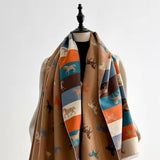 Noble Charm Horse Print Shawl Scarf
