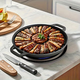 Non-Stick Cast Iron Griddle Skillet Pan