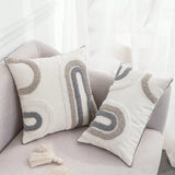Nuvia Gray White Cushion Cover