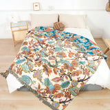 Ornamental Garden Cotton Blanket