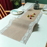 Ornate Blossom Lace Edge Table Runner