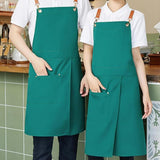 Unisex Split Skirt Apron with Pockets