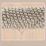 Pebble-Knit Striped Chenille Bath Mat