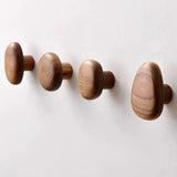 Pebble Shape Wood Clothes Hook