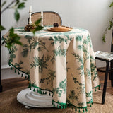 Pine Cone Print Round Tablecloth