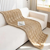 Plush Pleated Edges Sofa Cover