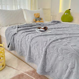 Couverture en flanelle jacquard papillon