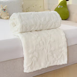Couverture en flanelle jacquard papillon
