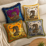 Housse de coussin en velours artistique Tigre royal
