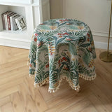 Retro Floral Round Table Cloth
