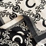 Reversible Crescent Chain Winter Shawl