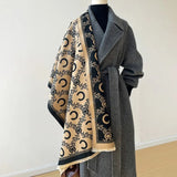 Reversible Crescent Chain Winter Shawl