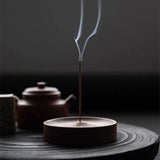 Round Ash Catcher Wood Incense Stick Holder