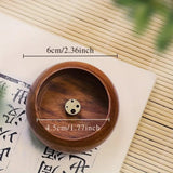 Round Solid Wood Incense Stick Holder