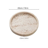 Round Travertine Stone Tray