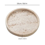 Round Travertine Stone Tray