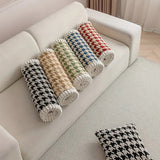 Colourful Plush Houndstooth Sofa Cover and Cushion Cover