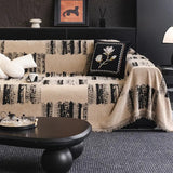 Rustic Abstract Chenille Sofa Cover
