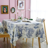 Rustic Ink-Style Print Table Cloth