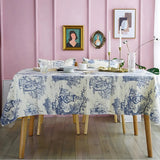 Rustic Ink-Style Print Table Cloth