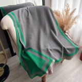 Savéra Striped Double-Sided Poncho Scarf