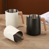 Scandinavian Wood Handle Stainless Milk Pitcher