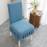 Seraphine Embossed Oval Knitting Dining Chair Cover