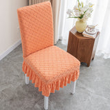 Seraphine Embossed Oval Knitting Dining Chair Cover