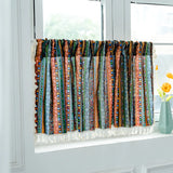 Serina Boho Striped Tassel Curtain for Living Room Window